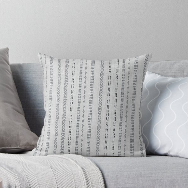 Item preview, Boho Cool Grey Minimalist Pillow Design designed and sold by HomeFeeling.