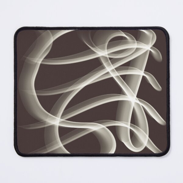 Item preview, Abstract White Smoke Swirls on Dark Brown designed and sold by CaramelCo.