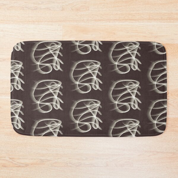 Item preview, Abstract White Smoke Swirls on Dark Brown designed and sold by CaramelCo.