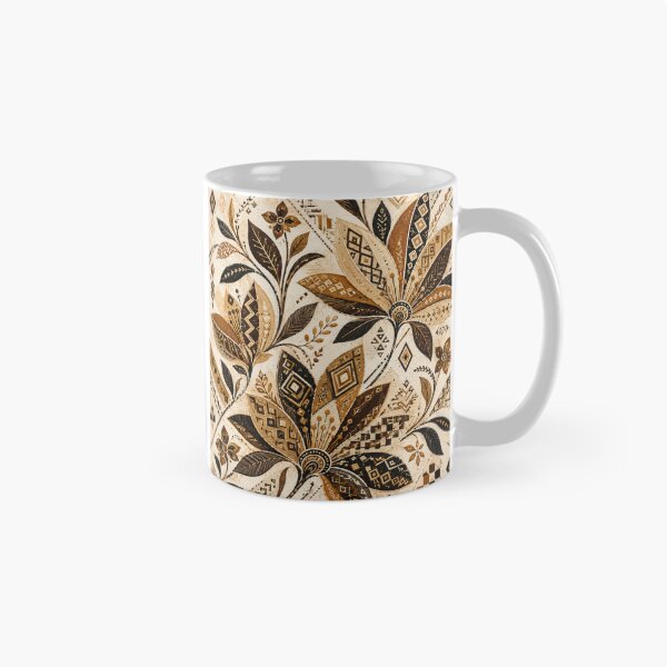 Item preview, Kuba Shoowa Folk Flowers – Raffia Geometric Floral Pattern designed and sold by MarekoraStudio.