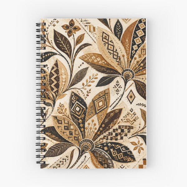 Item preview, Kuba Shoowa Folk Flowers – Raffia Geometric Floral Pattern designed and sold by MarekoraStudio.