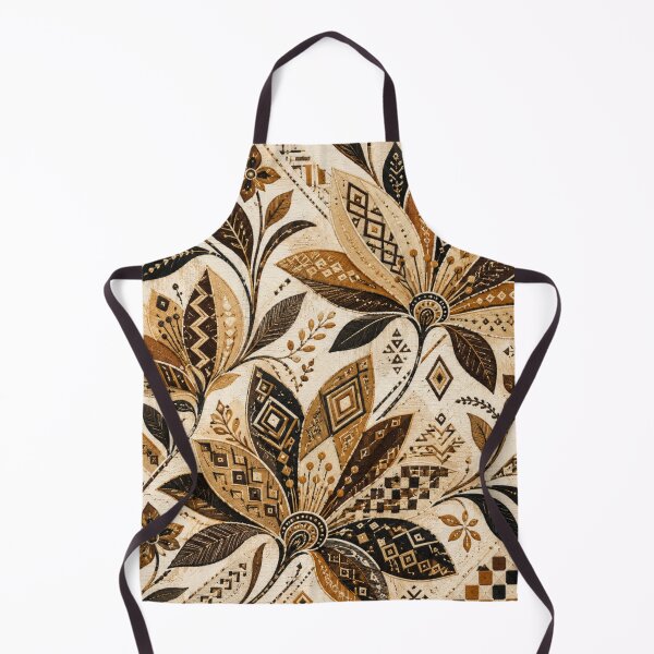 Item preview, Kuba Shoowa Folk Flowers – Raffia Geometric Floral Pattern designed and sold by MarekoraStudio.