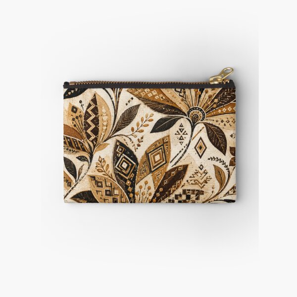 Item preview, Kuba Shoowa Folk Flowers – Raffia Geometric Floral Pattern designed and sold by MarekoraStudio.
