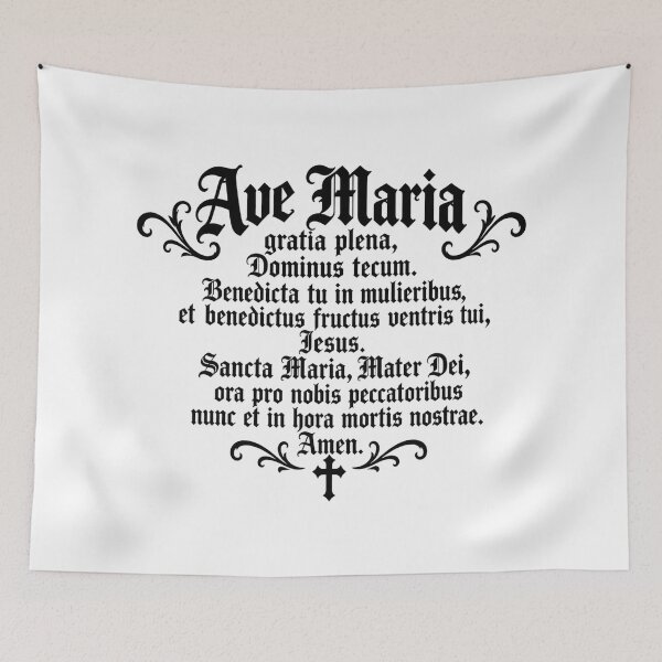 Artikelvorschau, Ave Maria Gebet – Klassisches katholisches Design entworfen und verkauft von Legacy Apparel Co..