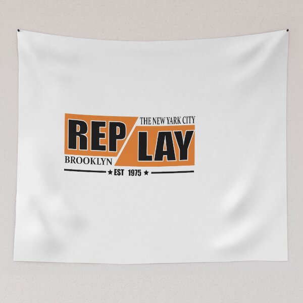 Item preview, Modern Bold Typography "REPLAY" Vector Logo Design designed and sold by Carftora786.