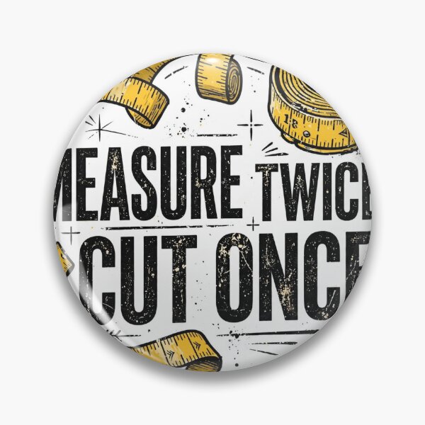 Item preview, Measure Twice, Cut Once designed and sold by Sentient Cyborg Solutions.