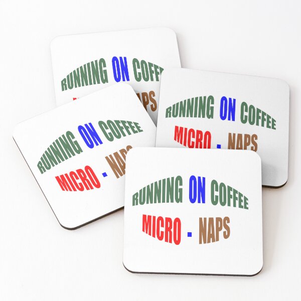 Item preview, Powered By Coffee & Micro Naps - Tired Student & Parent Quote designed and sold by hepopatterns.