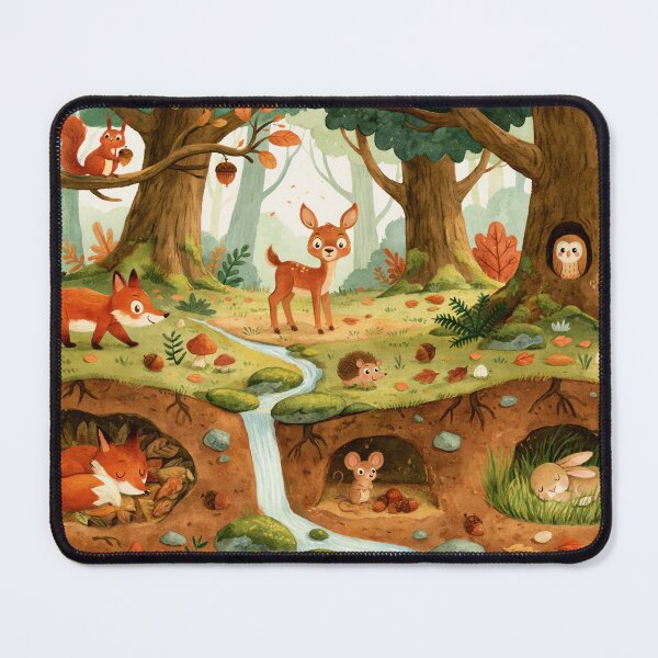 Item preview, Woodland Friends Secret Life in the Enchanted Autumn Forest designed and sold by UtArt.