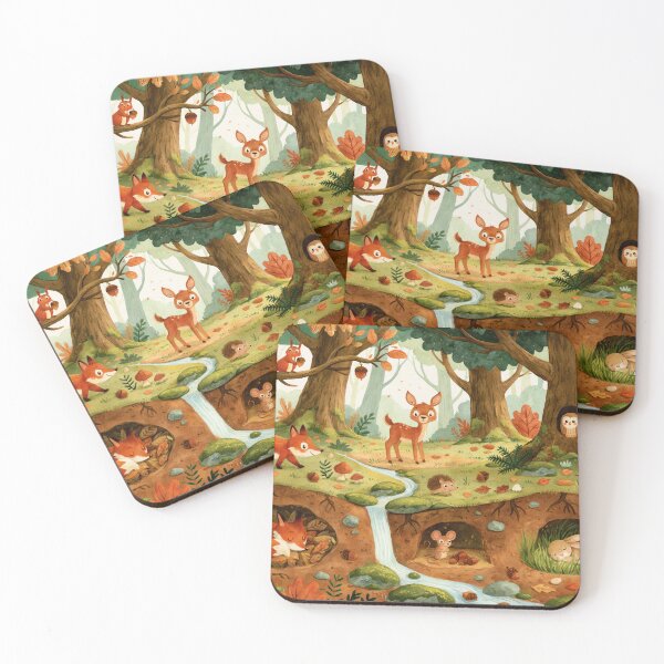 Item preview, Woodland Friends Secret Life in the Enchanted Autumn Forest designed and sold by UtArt.