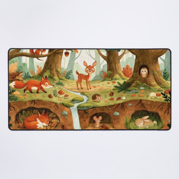 Item preview, Woodland Friends Secret Life in the Enchanted Autumn Forest designed and sold by UtArt.