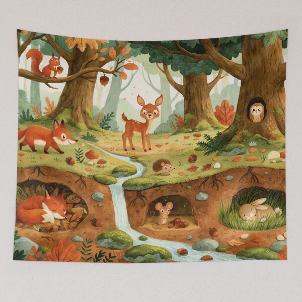 Item preview, Woodland Friends Secret Life in the Enchanted Autumn Forest designed and sold by UtArt.