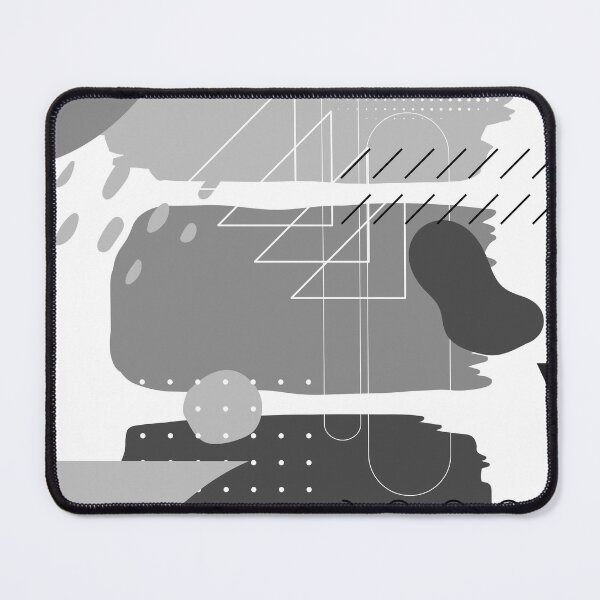 Item preview, Black & Gray Abstract Shapes – Modern Monochrome Geometric Art designed and sold by Khadique.