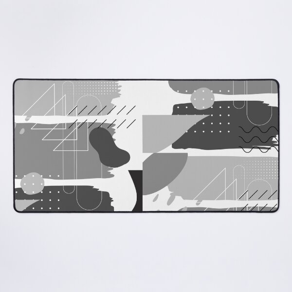 Item preview, Black & Gray Abstract Shapes – Modern Monochrome Geometric Art designed and sold by Khadique.