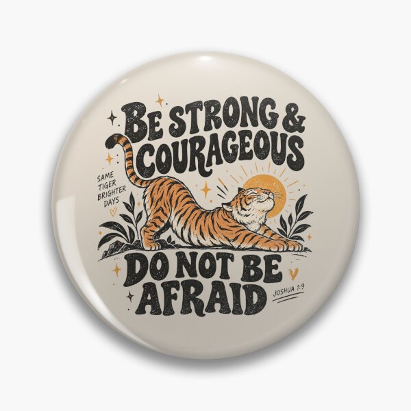 Item preview, Be Strong Courageous Tiger, Christian Faith Tee, Religious Women's Shirt, Bible Inspired Tiger Gift, Strong Faith Design designed and sold by Cchotlan.