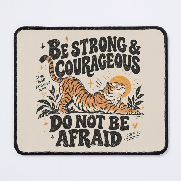 Item preview, Be Strong Courageous Tiger, Christian Faith Tee, Religious Women's Shirt, Bible Inspired Tiger Gift, Strong Faith Design designed and sold by Cchotlan.