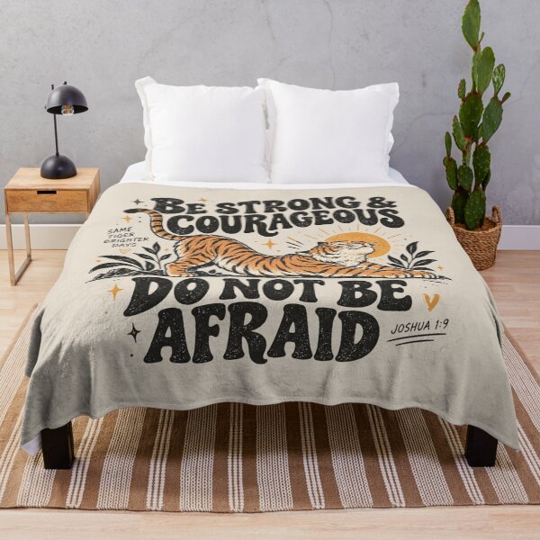 Item preview, Be Strong Courageous Tiger, Christian Faith Tee, Religious Women's Shirt, Bible Inspired Tiger Gift, Strong Faith Design designed and sold by Cchotlan.