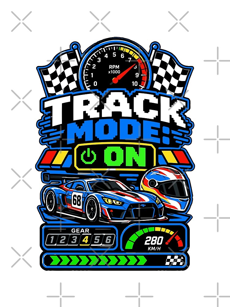 Thumbnail 3 of 3, Scarf, Track Mode On Racing  designed and sold by RAS-77.