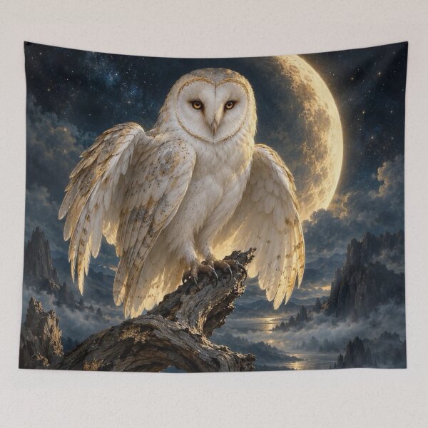 Item preview, The Moonkeeper – Celestial Barn Owl designed and sold by Kimberly Palmer.