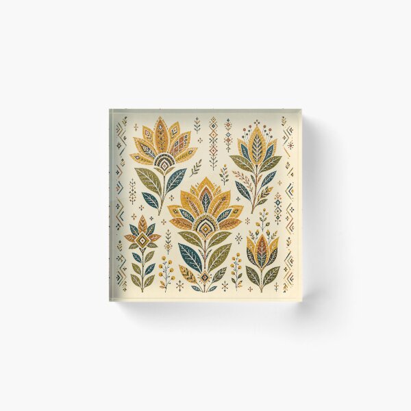 Item preview, Habesha Folk Flowers – Ethiopian Tibeb Floral Pattern designed and sold by MarekoraStudio.