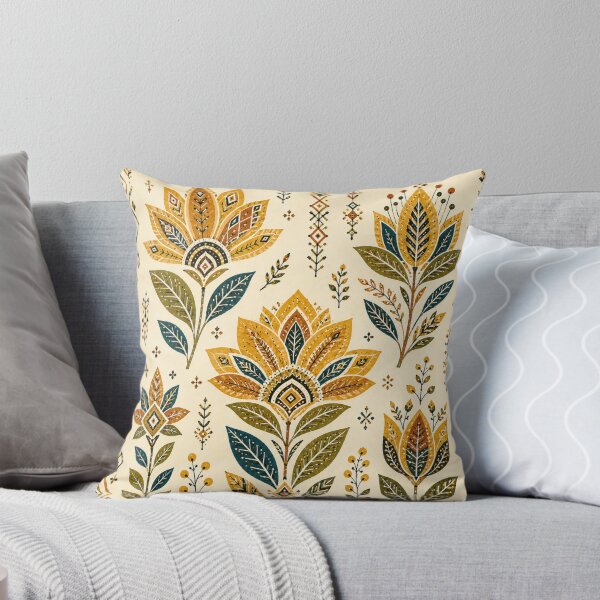 Item preview, Habesha Folk Flowers – Ethiopian Tibeb Floral Pattern designed and sold by MarekoraStudio.