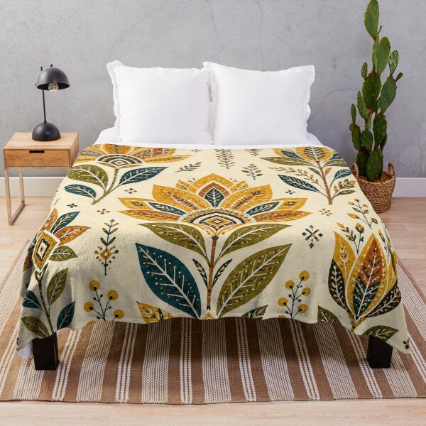 Item preview, Habesha Folk Flowers – Ethiopian Tibeb Floral Pattern designed and sold by MarekoraStudio.