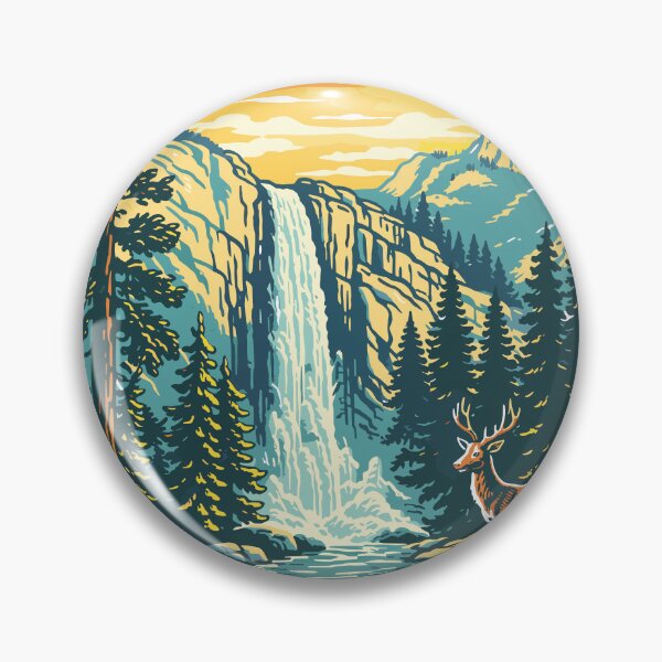 Item preview, Yosemite National Park Waterfall Poster designed and sold by Matinez Pink.