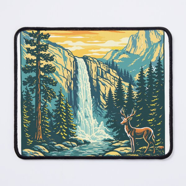 Item preview, Yosemite National Park Waterfall Poster designed and sold by Matinez Pink.