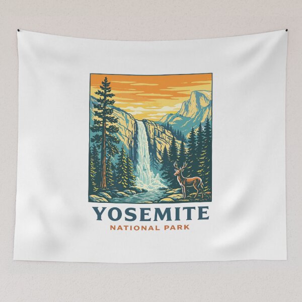 Item preview, Yosemite National Park Waterfall Poster designed and sold by Matinez Pink.