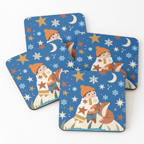 Item preview, Winter Fox and Boy Kids Storybook Illustration designed and sold by monicabianca.
