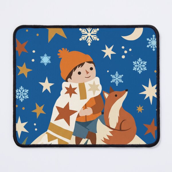 Item preview, Winter Fox and Boy Kids Storybook Illustration designed and sold by monicabianca.
