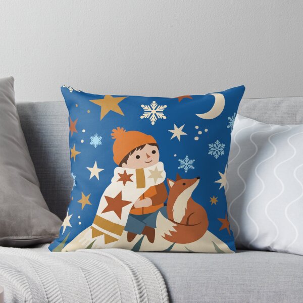 Item preview, Winter Fox and Boy Kids Storybook Illustration designed and sold by monicabianca.