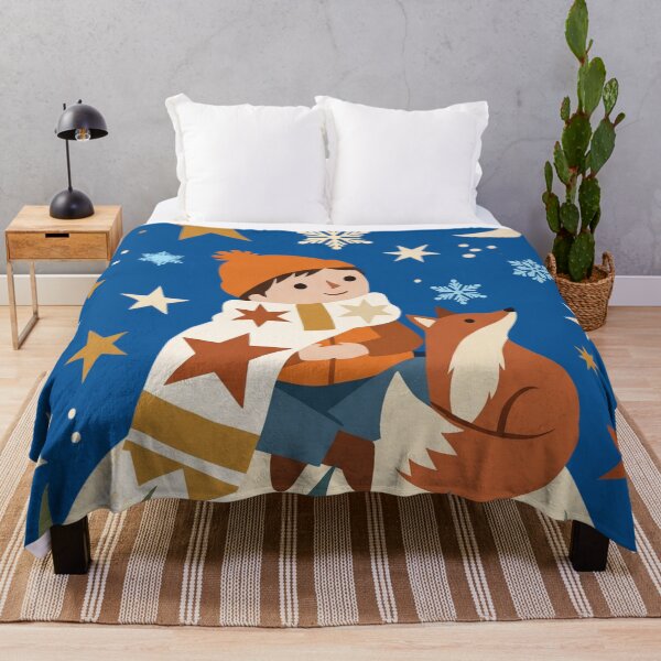 Item preview, Winter Fox and Boy Kids Storybook Illustration designed and sold by monicabianca.