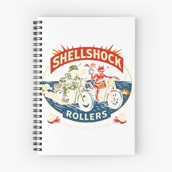 Item preview, Shellshock Rollers Skeleton Biker Poster designed and sold by Matinez Pink.