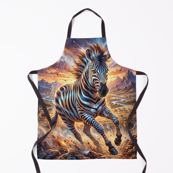 Aperçu de l'œuvre Zebra - Epic African Wildlife Fantasy Art créée et vendue par Lucid Dream Pixel.