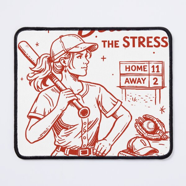 Item preview, Baseball Beats The Stress Poster designed and sold by Matinez Pink.
