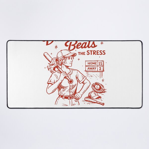 Item preview, Baseball Beats The Stress Poster designed and sold by Matinez Pink.