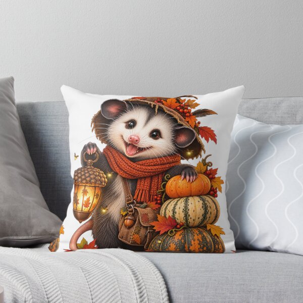 Aperçu de l'œuvre Cute Halloween Opossum Autumn Pumpkin créée et vendue par RAYOUS.