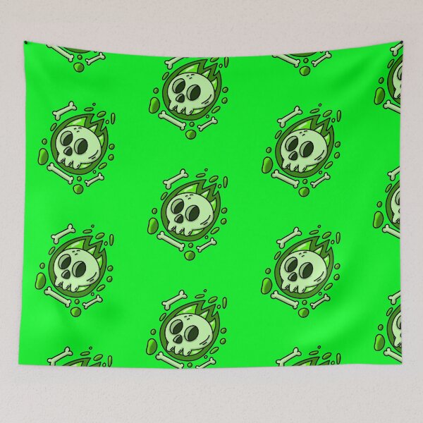 Item preview, Halloween Skull & Bones – Green Edition designed and sold by aleajsstuff.