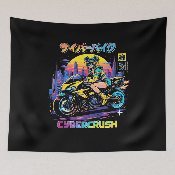 Item preview, Cybercrush Cyberpunk Bike Poster designed and sold by Matinez Pink.