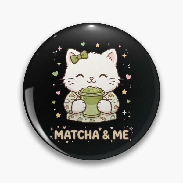 Item preview, Matcha And Me - Cute Cat Drinking Matcha - Matcha Lover Cat Gift designed and sold by Vibe-Vary.