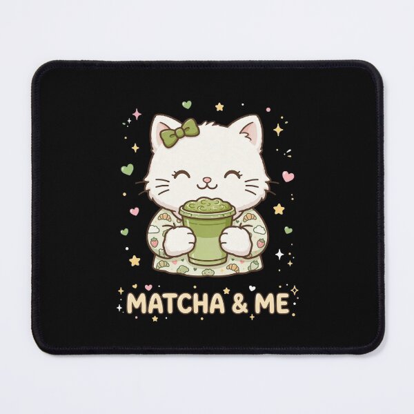 Item preview, Matcha And Me - Cute Cat Drinking Matcha - Matcha Lover Cat Gift designed and sold by Vibe-Vary.