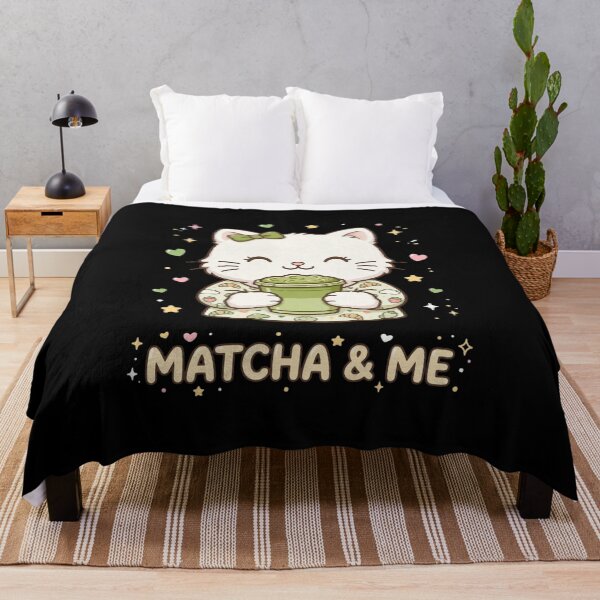 Item preview, Matcha And Me - Cute Cat Drinking Matcha - Matcha Lover Cat Gift designed and sold by Vibe-Vary.
