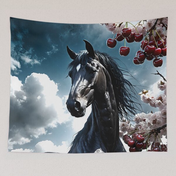 Item preview, But the big black horse said, "Look this way" - He said, "Hey lady, will you marry me?" 28 designed and sold by deep-sea-birds.