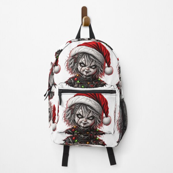 Item preview, Creepy Killer Doll Santa Hat Christmas Horror Art designed and sold by DesignArtist.ia.