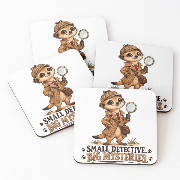 Item preview, Small Detective Big Mysteries – Cute Meerkat Detective designed and sold by LittleGinnyArt.