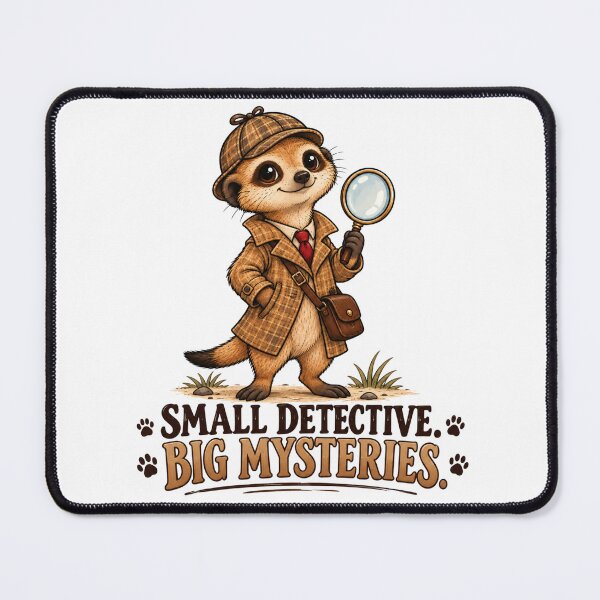 Item preview, Small Detective Big Mysteries – Cute Meerkat Detective designed and sold by LittleGinnyArt.