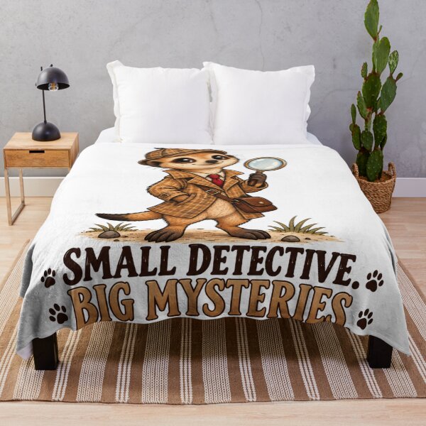 Item preview, Small Detective Big Mysteries – Cute Meerkat Detective designed and sold by LittleGinnyArt.