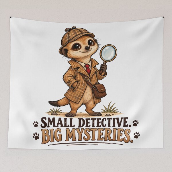 Item preview, Small Detective Big Mysteries – Cute Meerkat Detective designed and sold by LittleGinnyArt.