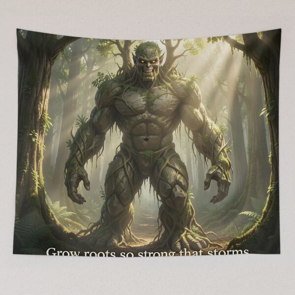 Item preview, Rooted Strength Grow Through Every Storm Quote designed and sold by yosmosverse .