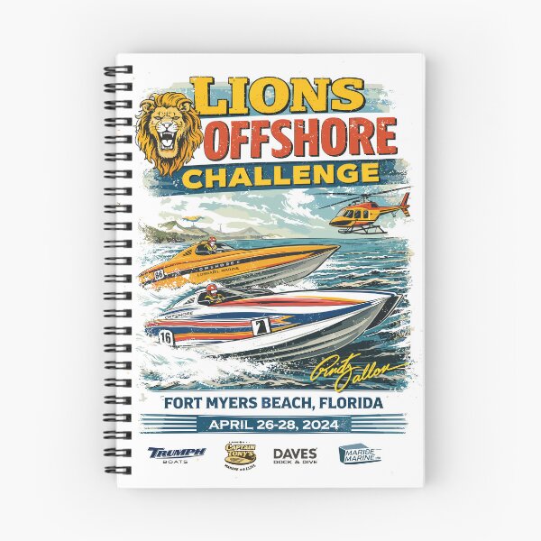 Item preview, Póster del Lions Offshore Challenge Powerboat designed and sold by Matinez Pink.